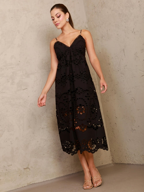 Summer Eyelet Maxi Dress